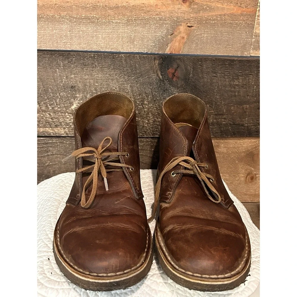 Clarks Men's‎ Originals Desert Boots Leather Brown Chukka Size 10